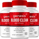 Genesis blod rene kapsler - Avanceret formel supplement for maksimal styrke - Natural Blood Vessel Clean Pills, GenesisBlood Clean Pastillas Anmeldelser (3 Pack)