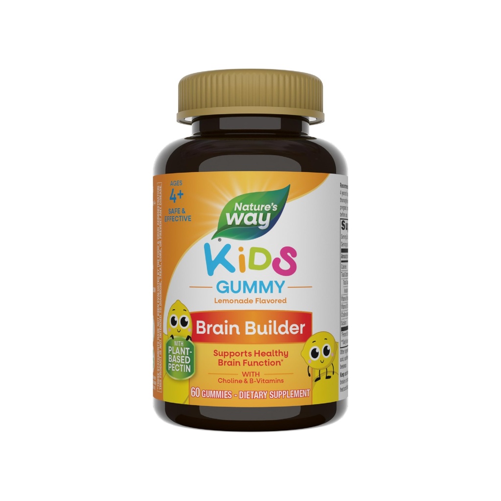Nature 's Way Kids Brain Supplement Gummies, Understøtter sund hjerne funktion *, Lemonade Flavored, 60 Gummies