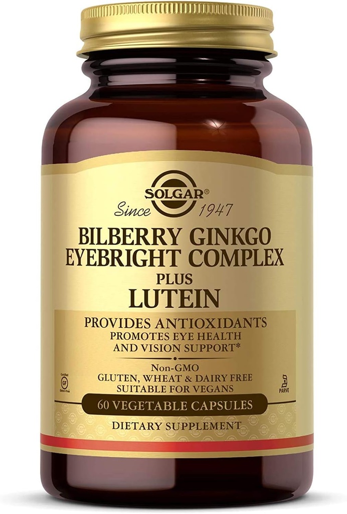 Solgar, Bilberry Ginkgo Eyebright, 60 Greve