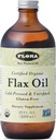 Flora - Hør Olie - Cold- Presset, Uraffineret, Økologisk Hør Seed Oil - Indeholder Omega-3 & Omega- 6 - Non- GMO & Gluten- Free - Hold nedkølet - 17 fl. oz. Amber Glass Flaske