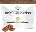 Muskel Feast Græs Fed Micellar Casein Protein Powder, Pastur Raised & Hormone Free, Slow Digesting Casein Protein - Understøtter Overnight Muscle Recovery, Gluten Free Protein Powder - Chokolade, 4lb