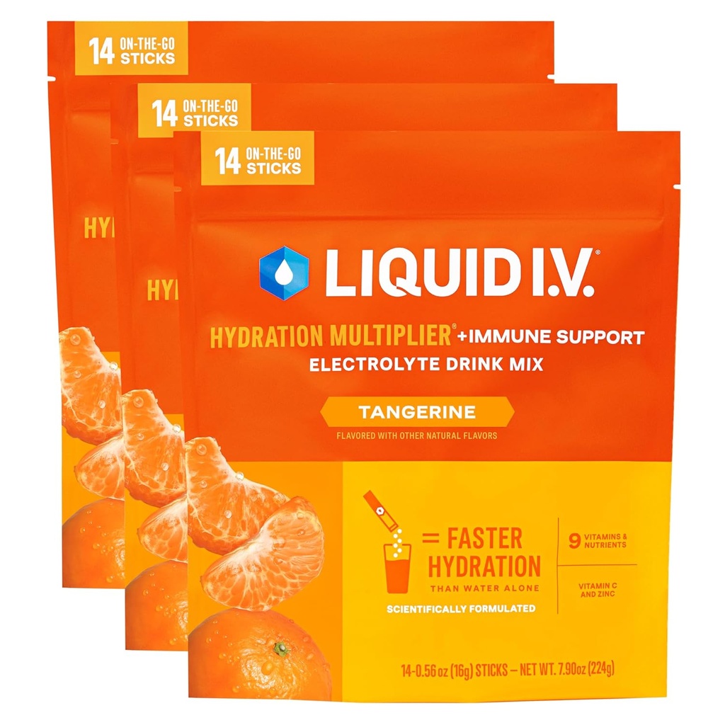 Flydende I.V. ® Hydration Multiplier + immunforsvar - Tangerine Note 124; Elektrolyte Powder Drink Mix