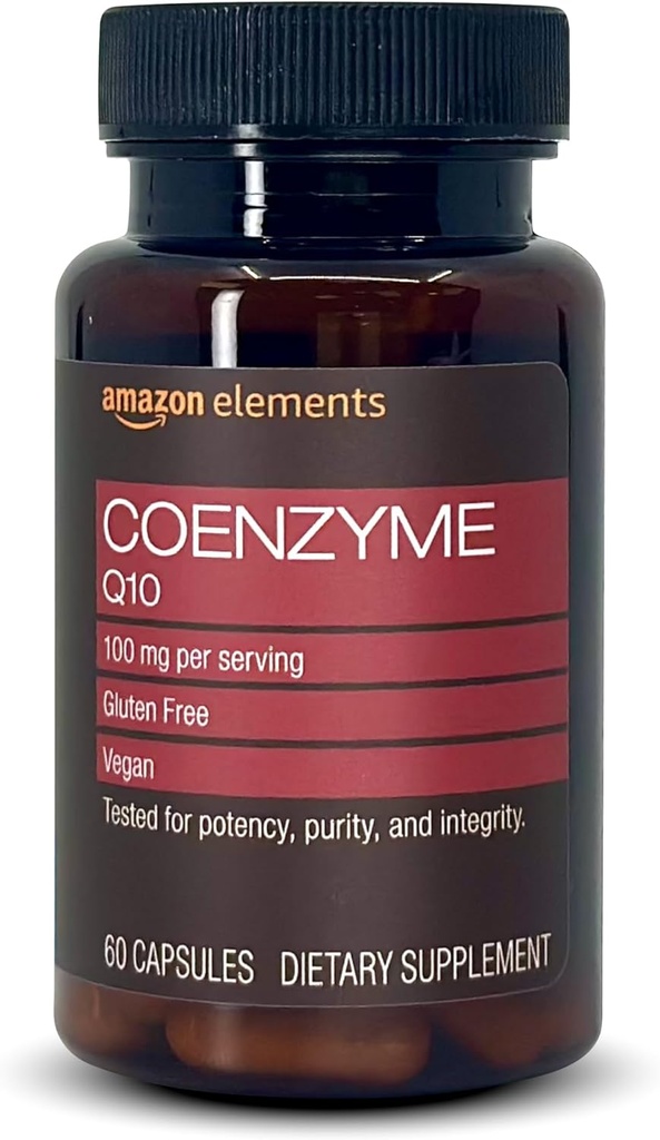 Elementer Vegan CoQ10 100 mg - Normal energiproduktion, Understøtter kardiovaskulær sundhed - 2 måneders forsyning (60 kapsler)
