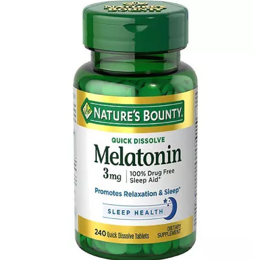 Naturens Bounty Melatonin 3 mg tabletter 120 tabletter (pakke med 2)