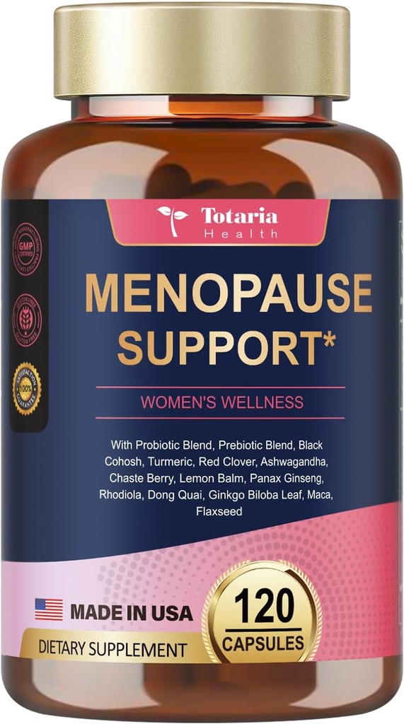 Menopause Kosttilskud til kvinder, Multibenefit & Complete Black Cohosh, Dong Quai Root og flere urteblandinger, w / Powerful Probiotic & Prebiotic