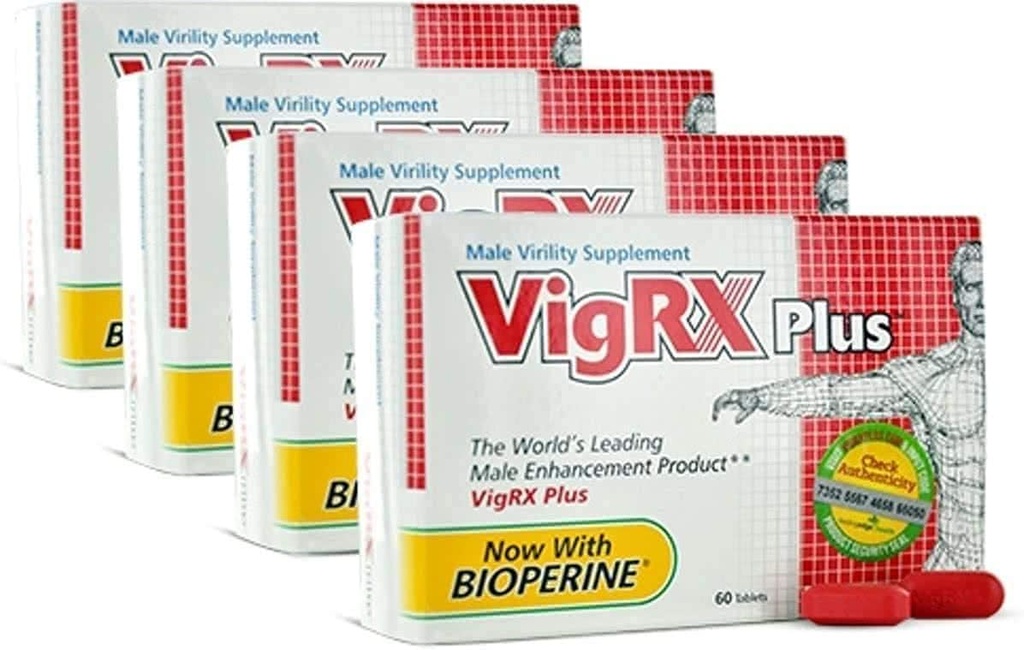 VigRX Plus Mand virilitet Herbal Kosttilskud Pill - 60 tabletter (4 Box)