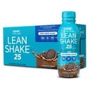 GNC Lean Shake 25 Protein Shake, Clinically Proven Weight Management, Meal Erstatning, 25g Protein med Zero Added Sugar, Klar til at drikke, Cookies og Cream, Pack af 12