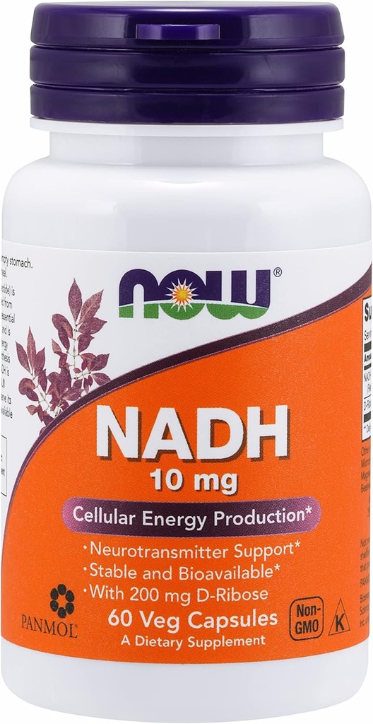NADH with Ribose, 10 mg, 60 Veg Caps by Now Foods (pakke med 3)