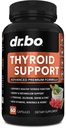 Thyroid Support til kvinder & mænd Supplement - Natural Metabolisme, Mood & Energy Enhancer med L- Tyrosine Selenium Jod Zink Bladerwrack Kelp & Ashwagandha Thyroid Supplement Complex vitamin 60 piller