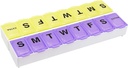 EZY DOSE Weekly (14-dag) Daglig Pill Case, Medicine Planner, Vitamin Organizer, Supplement Container, 2 Aftagelige Uger + Ekstra, Store Snap Compartments, Easy Open, Color May Vary, BPA Free