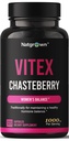 Natgrown Vitex Chasteberry Supplement for kvinder 1.000 mg - Understøtter Hormone Balance & Fertilitet - Agnus Castus Chaste Tree Vitex Berry Fruit Extract Kapsler - 120 Ct