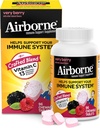 Airborne 1000mg C-vitamin tyggetabletter med zink, immunsupporttillæg med stærke antioxidanter Vitamin A C & E - 96 tyggetabletter, meget berry flavor