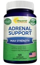 aSquared Nutrition Adrenal Support & Cortisol Manager Supplement (120 kapsler) -Adrenal Health w / vitamin C Complex piller til støtte Træthed & Stress Relief- Ashwagandha, L- Tyrosine, Rhodiola & Ginseng