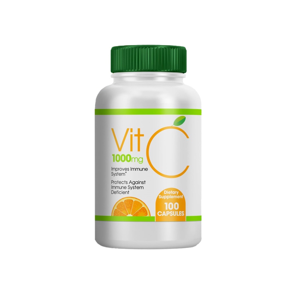 Generisk vitamin C 1000mg, 100 kapsler, Kosttilskud kapsler