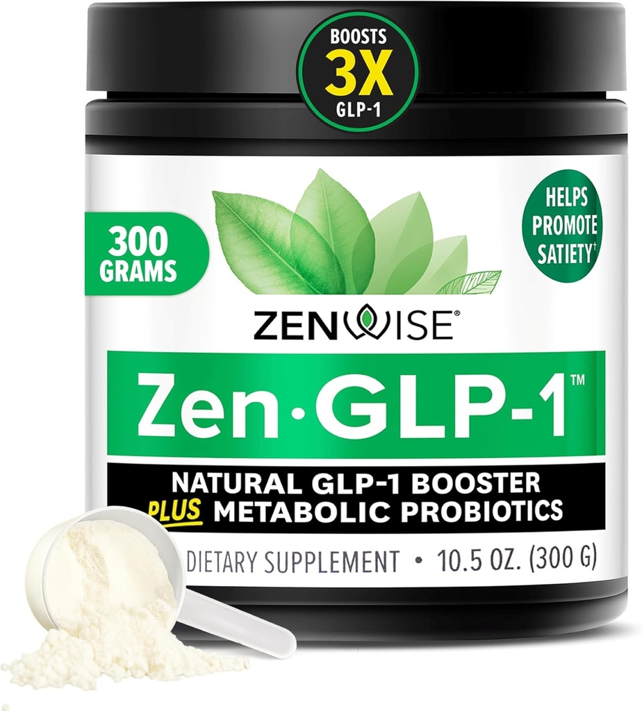 Zenwise Health ZenGLP-1, Natural GLP-1 with Metabolic Probiotics to Help Control Hunger & Cravings and Support Digestive Health - GLP-1 Supplement Support for Women & Men - 30-Day Serving