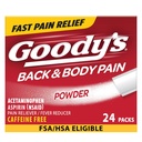 Goody 's Back and Body Pain Relief Powder, 24 ct (pakning med 1 stk.)