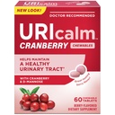 Uricalm Cranberry, Daglig Kosttilskud Chewable med D-Mannose, Berry, 60 Greve
