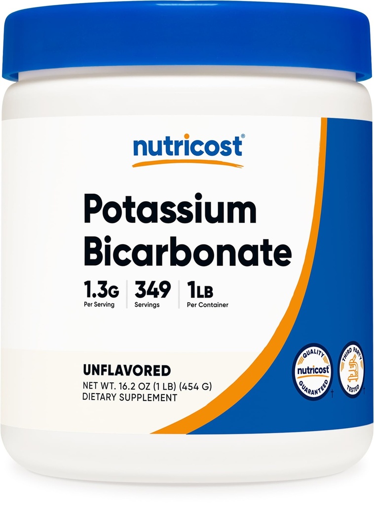 Nutricost Kalium Bicarbonat Powder 1 LB - Gluten Free, Non- GMO