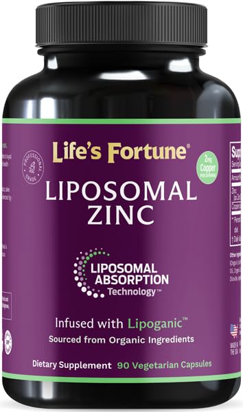 Liposomal Pure Zink Picolinate supplement med kobber, immunforsvar, Metabolisme, og hud sundhed