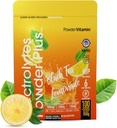 PowderVitamin Electrolytes Powder Plus (100 Servere) Black Tea Lemonade Electrolyte Powder Zero Calorie Keto, 0 Sugar, No Maltodextrin, 1000mg Kalium, 120mg Calcium, 120mg Magnesium, Hydrationspulver