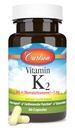 Carlson - Vitamin K2, MK-4 (Menatetrenon), Vitamin K tillæg, Knogler & Heart Health, K2 Vitamin, Soy- fri, 60 kapsler
