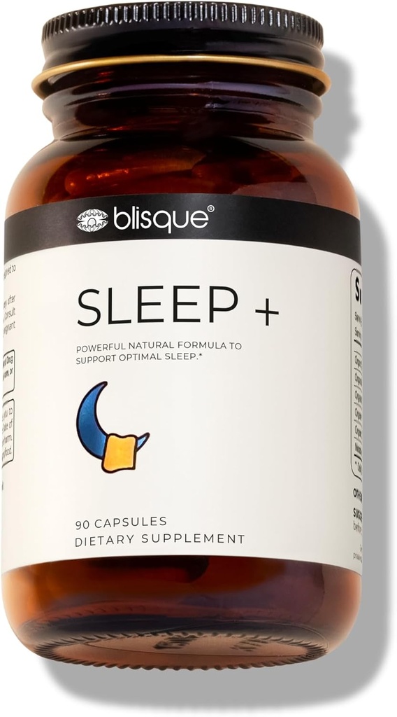 Blisque - Natural Sleep Aid Support for Sleep Support; Læge-Godkendte # 124; med Melatonin, Valerian Root, og Passion Flower # 124; 90 Kapsler # 124; Vegan