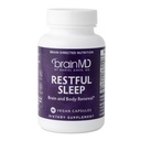 Dr. Amen brainMD Restaured Sleep - 60 kapsler - fremmer afspænding og ro, indeholder Melatonin, Valerian, GABA & Magnesium, ikke-Habit Danning - Gluten- Free - 15 Serveringer