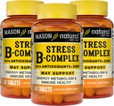 MASON NATURAL Stress B, Kompleks med antioxidanter + zink, 6 Måned Supply, Dual Action Formel, Understøtter energi Metabolisme og immunforsvar, 3 Pack