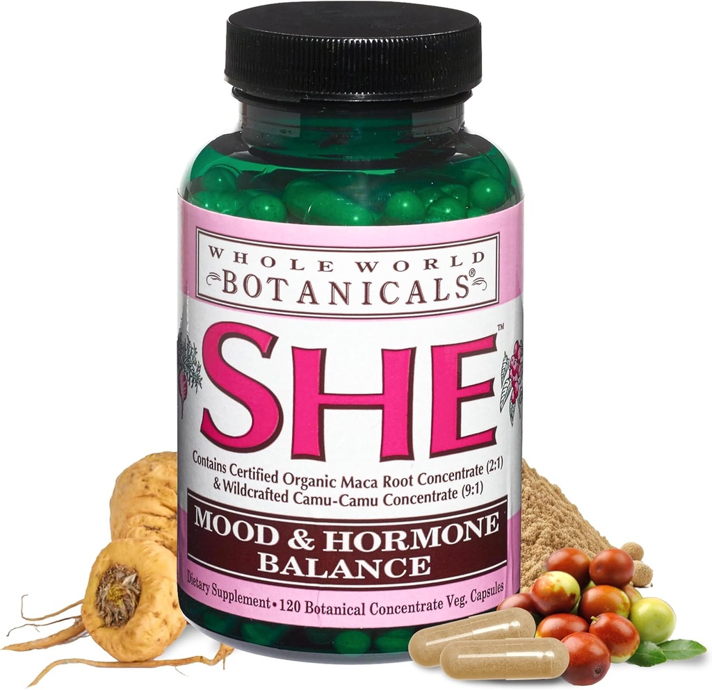 Hele verden Botanicals She Mood & Hormone Support, 120 Veg Caps