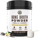 16oz Vanilla Bone Broth Protein Powder from Grass Fed Beef - Non- GMO Ingredienser, Gut- Friendly, Lav Carb Dairy Free Protein Powder - Natural Collagen Kilde til fælles støtte - Keto Friendly