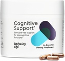 Berkeley Life Cognitive Support for Hukommelse & Fokus - Brain Health Supplements Understøtter Hukommelse Tab, Mental Klarhed, Manglende evne til Multitask & Tab af Hastighed - for voksne - 30 Kapsler