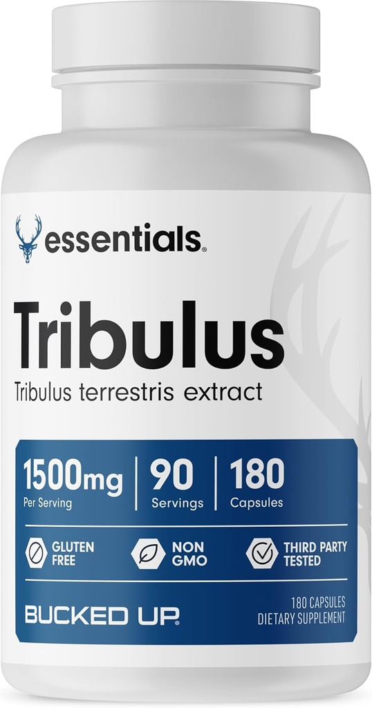 Bucked Up Tribulus 1500mg Per Servering, Essentials (90 Servere, 180 Kapsler)