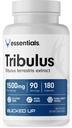 Bucked Up Tribulus 1500mg Per Servering, Essentials (90 Servere, 180 Kapsler)