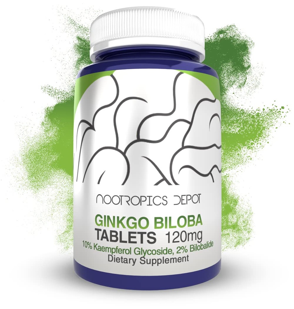 Nootropics Depot Ginkgo Biloba Extract Tablets against 124; 120mg