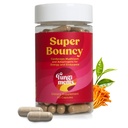 Fungiments Super Bouncy - Svampe supplement - Cordyceps svampe, grøn te, Ginseng - Energi og fokus (60 kapsler)