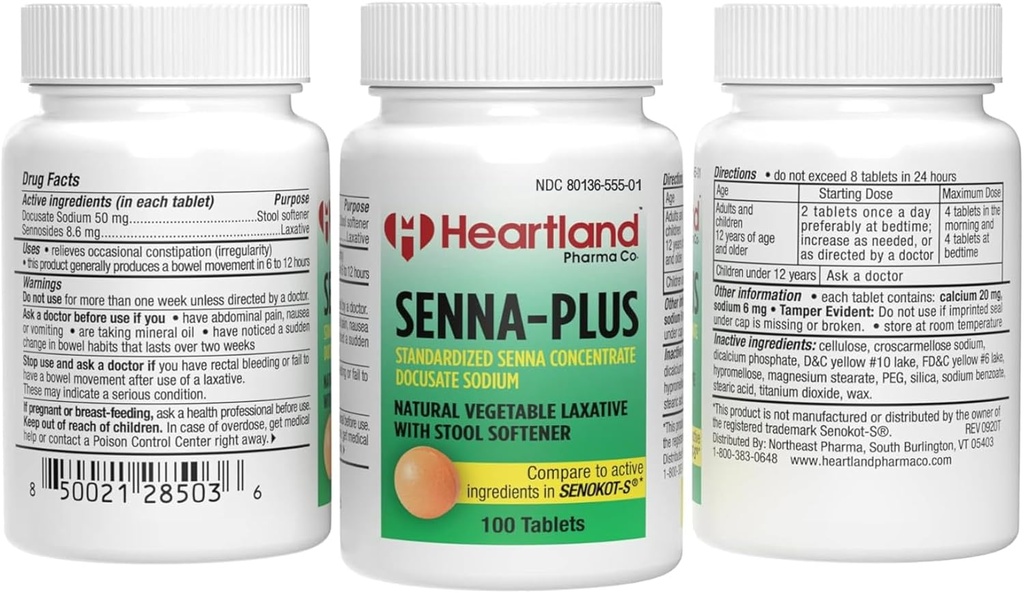 Senna-Plus Natural Vegetabilsk Sennoside Laxative