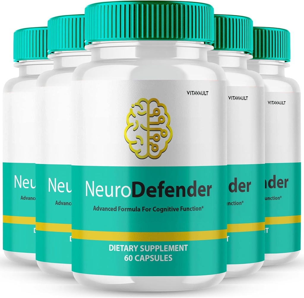 Neuro Defender Brain Kosttilskud til hukommelse og fokus kapsler NeuroDefender Advanced Formel Brain Health Support Pills, Ekstra styrke Nootropics Neuro Defender Alle naturlige anmeldelser (5 Pack)