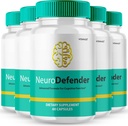 Neuro Defender Brain Kosttilskud til hukommelse og fokus kapsler NeuroDefender Advanced Formel Brain Health Support Pills, Ekstra styrke Nootropics Neuro Defender Alle naturlige anmeldelser (5 Pack)
