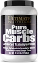 Ultimate Nutrition Pure Muscle Carbs - Complex Kulhydrat pulver til vedvarende energi - Ingen fedt, Ingen Cholesterol -Calorie for Muscle Gainers og Atleter, Grape, 2,75 Pounds