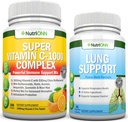 Super C-vitamin Complex tabletter & Lung Support Kapsler Combo - Målrettet Lung Health Support