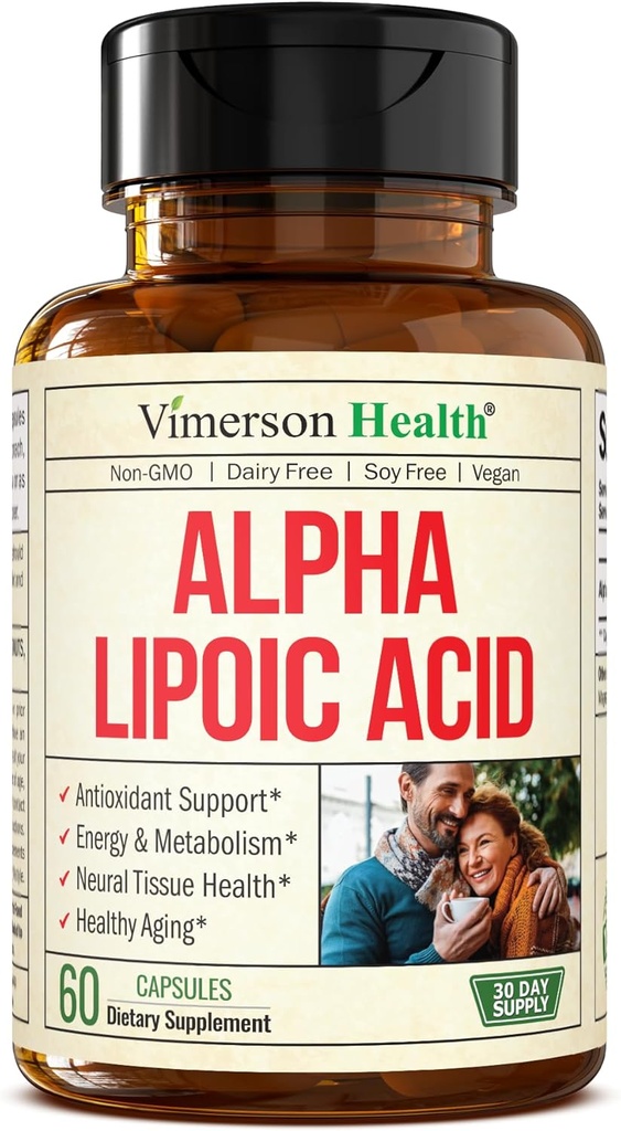 Alpha Lipoic Acid - høj potens 650mg ALA tillæg for nerve og hjerne sundhed, antioxidant støtte og sund aldring - Vegan & Non- GMO - stærkere end Alpha Lipoic Acid 600mg - 60 kapsler