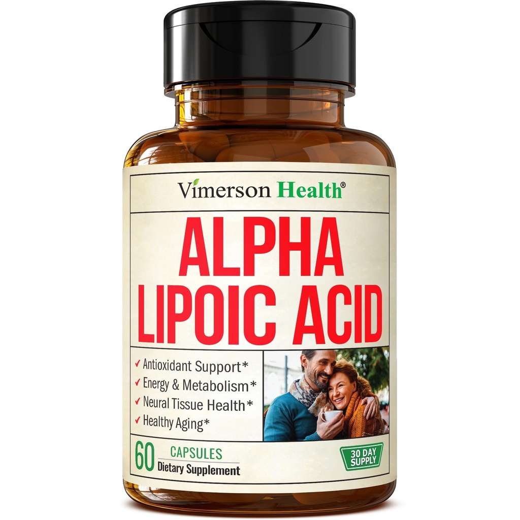 Alpha Lipoic Acid - høj potens 650mg ALA tillæg for nerve og hjerne sundhed, antioxidant støtte og sund aldring - Vegan & Non- GMO - stærkere end Alpha Lipoic Acid 600mg - 60 kapsler