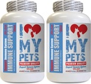 Jeg elsker mine PETS LLC kat immunsystem - CAT immunforsvar - Booster - sundt supplement - immunsystem for katte - 120 Treatles (2 flasker)