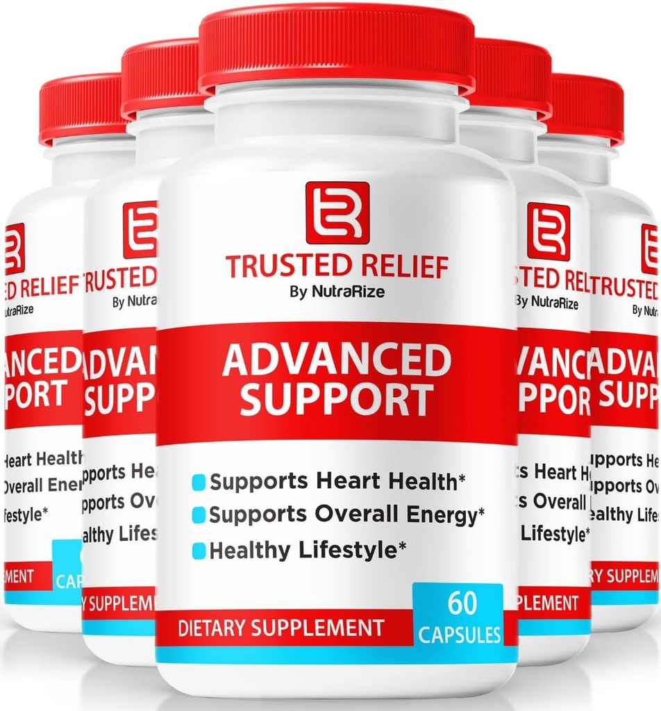 (5 Pack) Trusted Relief Capsules, Official TrustedRelief Complete Support Pills, All Natural Formel for Stable Levels & Sund Circulation, Premium Supplement Anmeldelser (300 Kapsler)