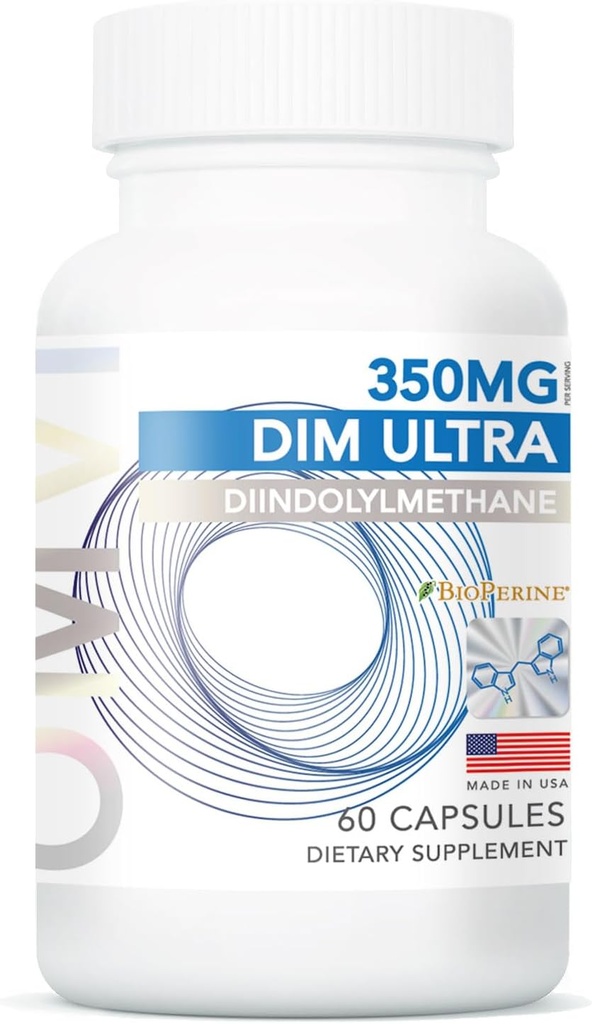 Omvi Formulas DIM Ultra 350 mg 60 kapsler med Broccoli Extract, BioPerine