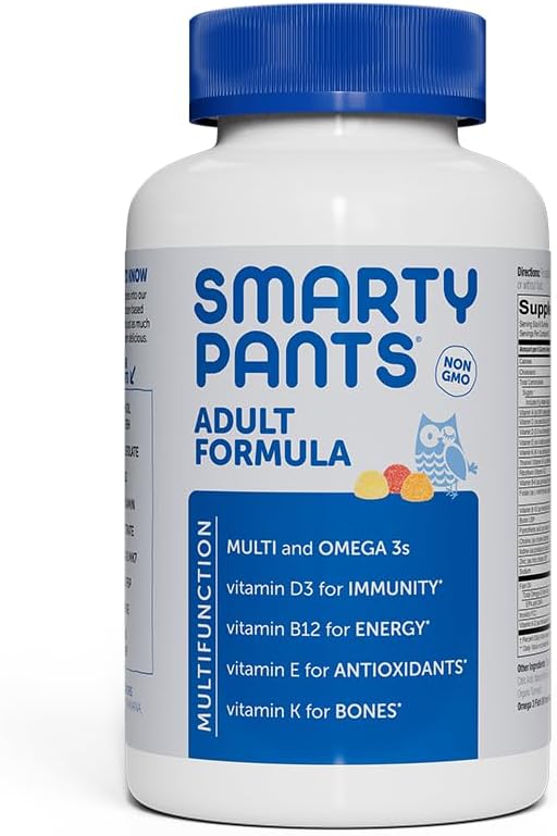 SmartyPants Voksen Multi & Omegas Gummies, 180 Greve