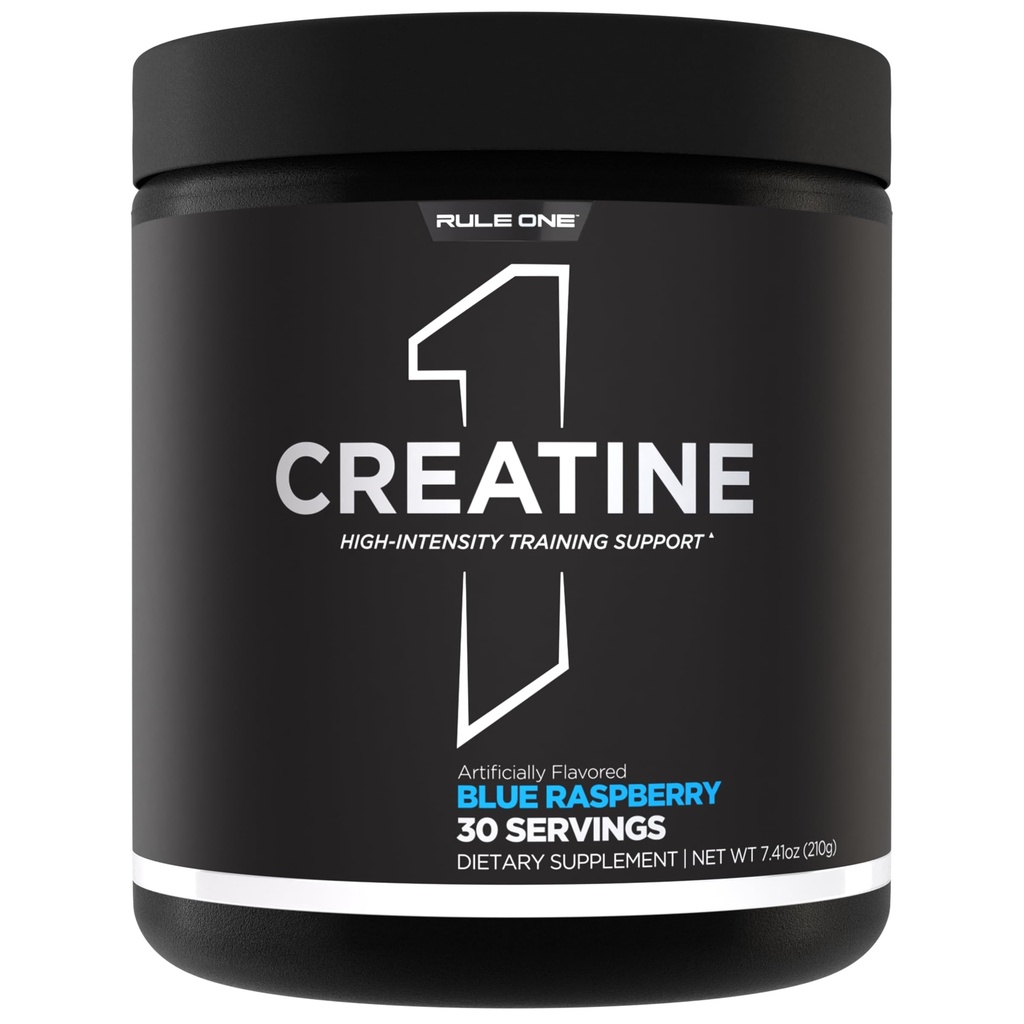 Regel 1 Kreatin pulver - Pure Mikroniseret Creatin monohydrat til high-Intensity Øvelse og Lean Body Mass Support, Formlet og Unflavored (30 Servere, Blå Hindbær)