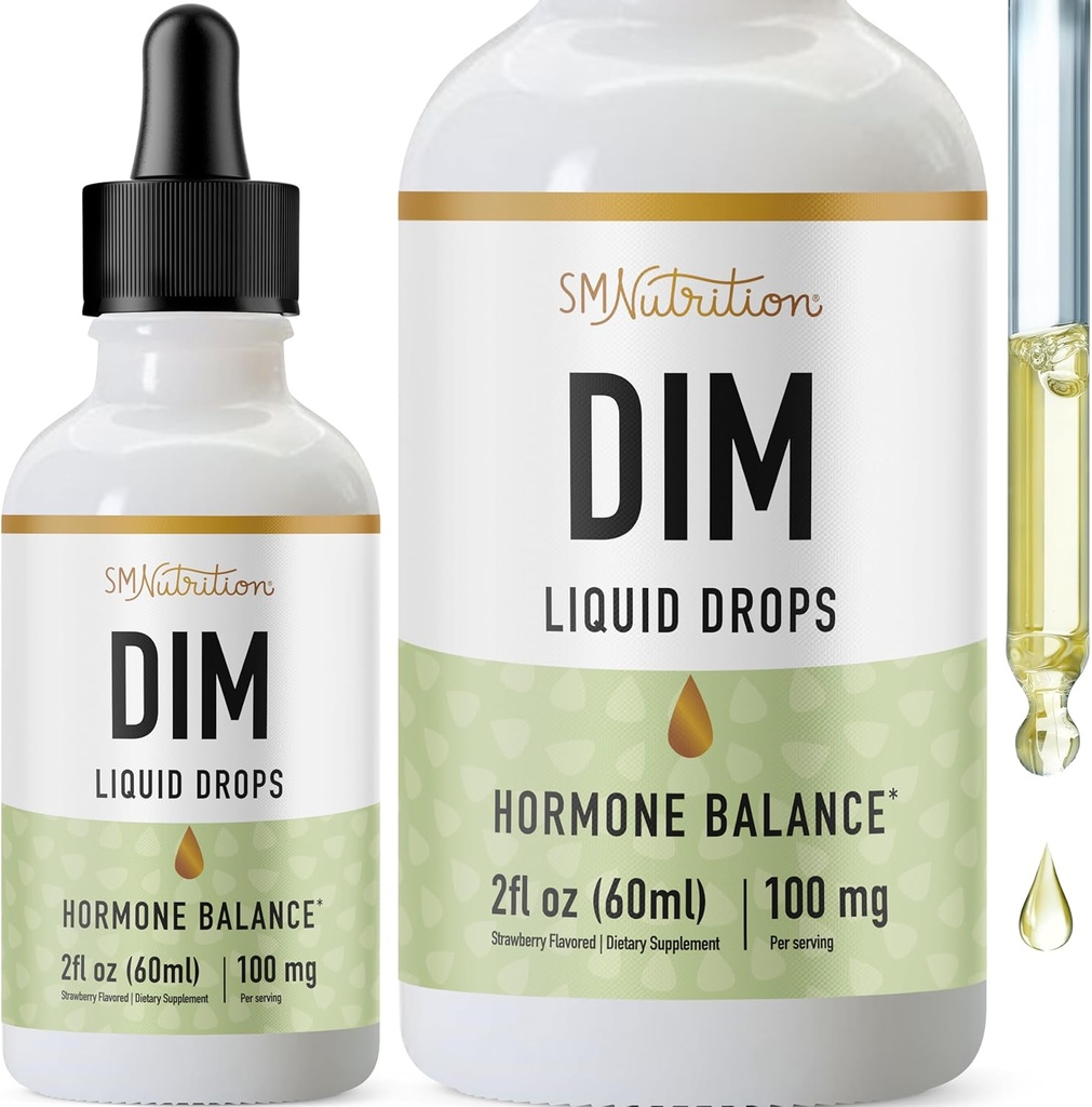 DIM Liquid Drops Supplement 100mg for østrogen balance for kvinder & mænd