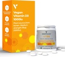 Chewable Vitamin D3 Tablets - High Strength 62,5µg 2,500IE Vitamin D3 Cholecalciferol - Vegan Gluten Free VIT D3 Vitamin Kosttilskud (60Ct)