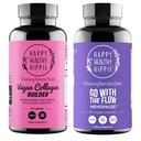Happy Sund Hippie Gå med Flow Menopause Support & Vegan Collagen Builder Collagen piller